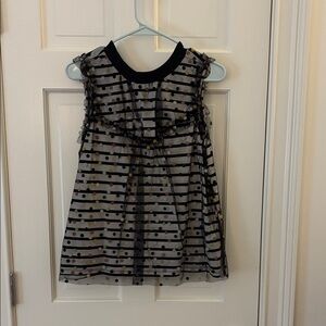 Maeve Striped top with Polka Dots